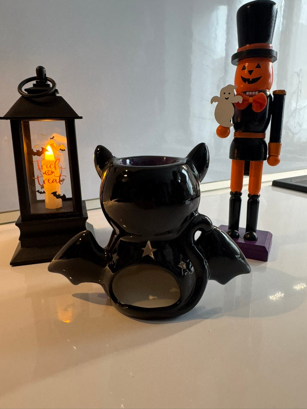 Brûle parfum chat chauve-souris Halloween