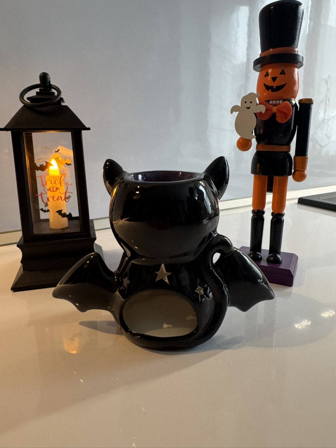 Brûle parfum chat chauve-souris Halloween
