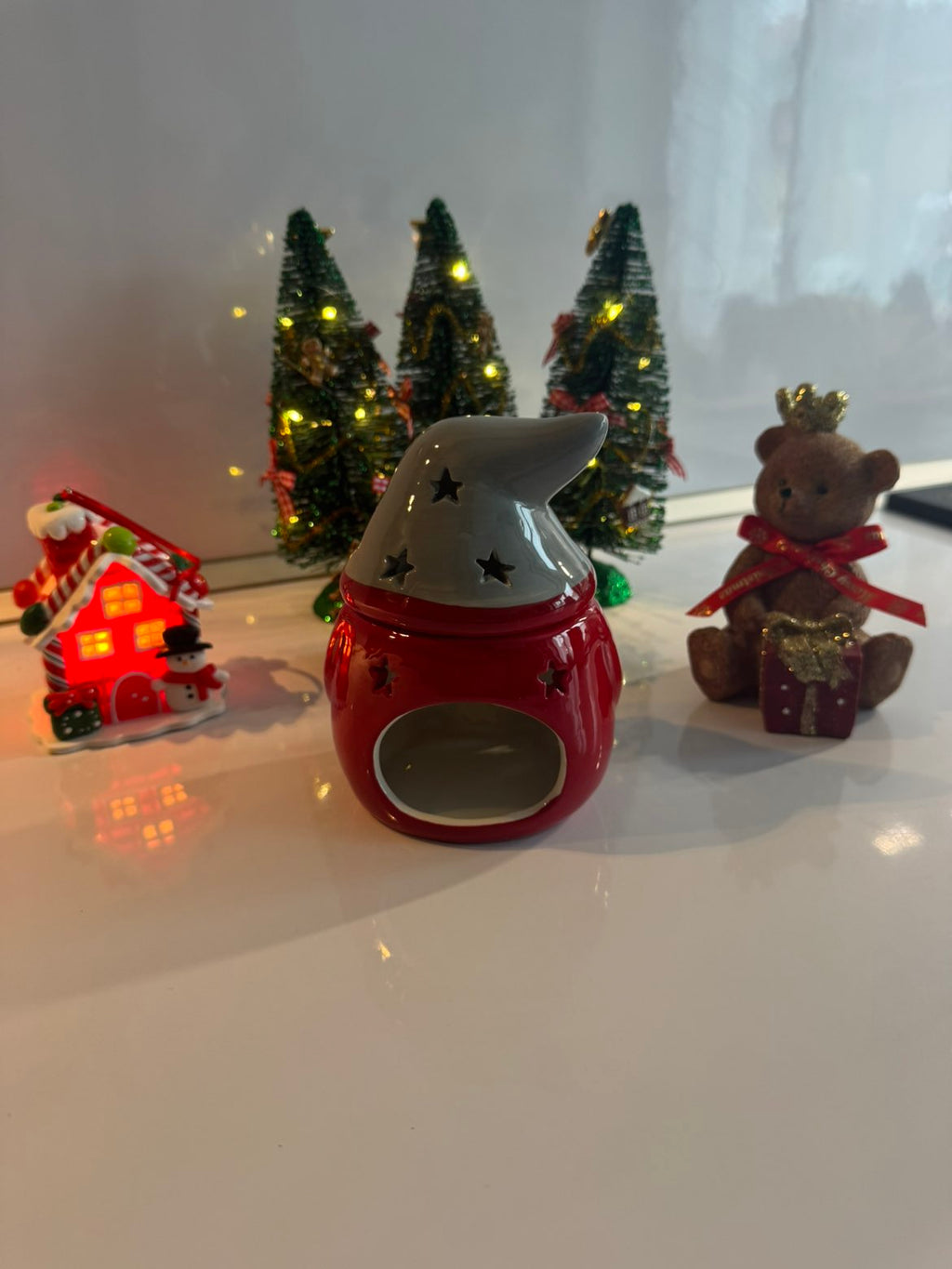 Brûle-Parfum Gnome Rouge et Gris