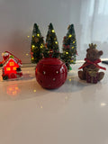 Brûle-Parfum Boule de Noël Rouge avec Houx