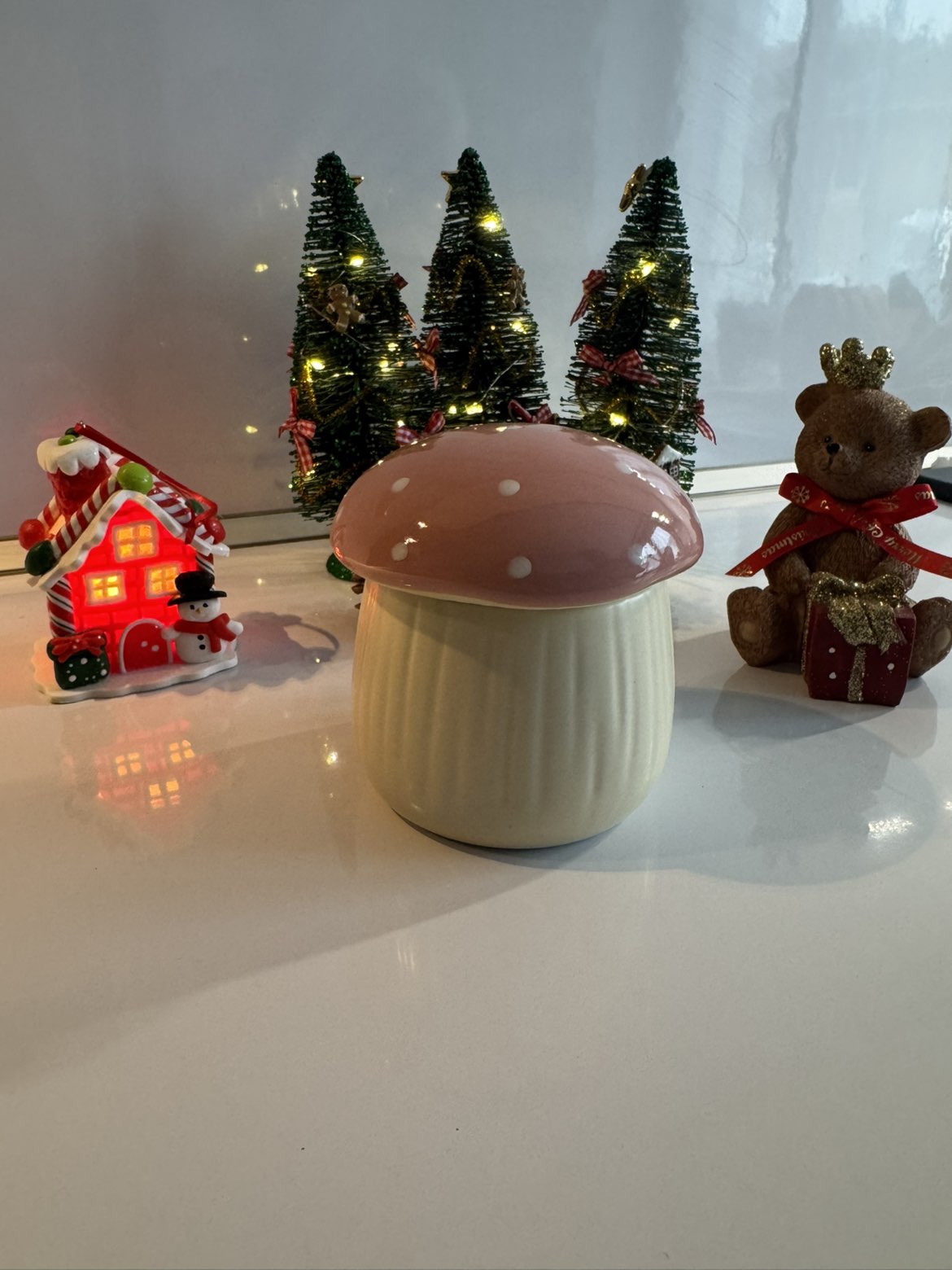 Brûle-Parfum Champignon Chapeau Rose