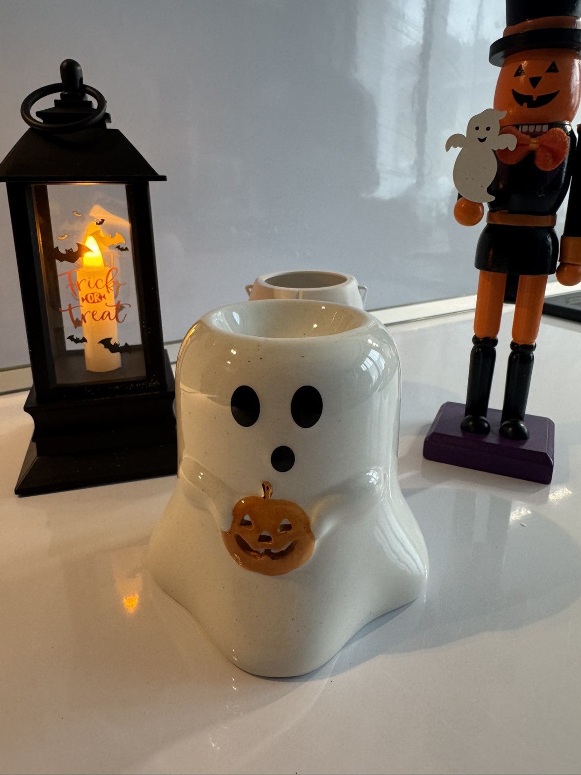 Brûle-Parfum Fantôme Blanc et Citrouille
